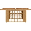 Sodo stalas Natūrali 100 x 55 x 37 cm PE Rattan ir Stiklas
