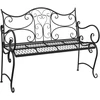 Lauko baldų komplektas Sodo suolas 2-Vietų skaičius 114 x 56,5 x 90 cm Plienas Juoda