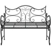 Lauko baldų komplektas Sodo suolas 2-Vietų skaičius 114 x 56,5 x 90 cm Plienas Juoda