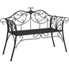 Lauko baldų komplektas Sodo suolas 2-Vietų skaičius 130 x 47 x 90 cm Plienas Juoda