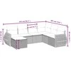 Lauko baldų komplektas Sofos komplektas su pagalvėlėmis, 7 dalių, smėlio, poliratanas