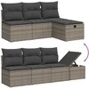 Sofa Sofos komplektas su pagalvėlėmis, 7 dalių, pilkas, poliratanas