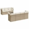 Sofa Sofos komplektas su pagalvėlėmis, 8 dalių, smėlio, poliratanas