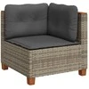 Lauko baldų komplektas Sofos komplektas su pagalvėlėmis, 7 dalių, pilkas, poliratanas