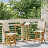 Lauko bistro kėdės 2 pcs Kreminė balta 38 x 46 x 85 cm