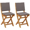 Lauko bistro kėdės 2 pcs Tamsiai pilka 38 x 46 x 85 cm