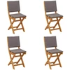 Lauko bistro kėdės 4 pcs Tamsiai pilka 38 x 46 x 85 cm