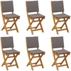Lauko bistro kėdės 6 pcs Tamsiai pilka 38 x 46 x 85 cm