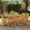 Lauko bistro kėdės su pagalve 8 pcs Natūrali 40 x 42 x 85 cm