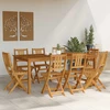 Lauko bistro kėdės su pagalve 8 pcs Natūrali 40 x 42 x 85 cm
