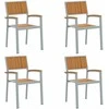 Susilankstantis krėslas 4 pcs Ruda 56 x 57 x 87 cm