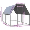 Lauko narvas viščiukams, 2x4x2m, galvanizuotas plienas