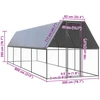 Lauko narvas viščiukams, 2x8x2m, galvanizuotas plienas