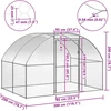 Lauko narvas viščiukams, 3x2x2m, galvanizuotas plienas