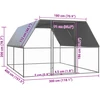 Lauko narvas viščiukams, 3x4x2m, galvanizuotas plienas