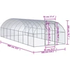 Lauko narvas viščiukams, 3x8x2m, galvanizuotas plienas