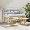 Lauko sėdimos vietos Šviesiai pilka 110 x 74,5 x 71 cm Plienas