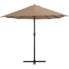 Lauko skėtis nuo saulės su aliuminio stulpu, taupe, 460x270cm