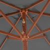 Lauko skėtis nuo saulės su mediniu stulpu, antracito, 270cm