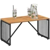 Lauko stalas Juoda ir Ruda 80 x 40 x 40 cm poliratanas