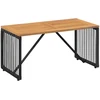Lauko stalas Juoda ir Ruda 80 x 40 x 40 cm poliratanas