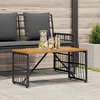 Lauko stalas Juodas 80 x 40 x 40 cm Plienas ir poli ratanas