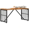 Lauko stalas Juodas 80 x 40 x 40 cm Plienas ir poli ratanas