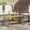 Lauko stalas Pilka ir ruda 80 x 40 x 40 cm poliratanas