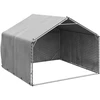 Lauko šunų voljeras su stogeliu, 2x2x1,5 m, cinkuotas plienas