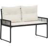 Lauko suolas 2 -Seater 4 vnt. 110 x 59 x 82 cm poliratanas