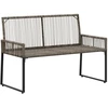 Lauko suolas 2 -Seater 4 vnt. 110 x 59 x 82 cm poliratanas