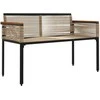 Lauko suolas Bežė ir kreminė balta 117 x 54 x 74.5 cm