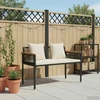 Lauko suolas Juoda ir kreminė balta 117 x 54 x 74.5 cm