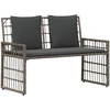 Lauko baldų komplektas Lauko suolas Paprastas Pilka ir tamsiai pilka 116 x 55 x 82 cm