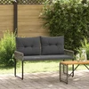Lauko baldų komplektas Lauko suolas Pilkas 118 x 55 x 82 cm PE rotangas ir audinys