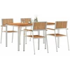 Lauko valgomojo komplektas 5 vnt. 150 x 90 x 75 cm