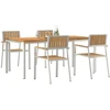 Lauko valgomojo komplektas 5 vnt. 180 x 90 x 75 cm