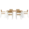 Lauko valgomojo komplektas 7 vnt. 180 x 90 x 75 cm