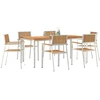 Lauko valgomojo komplektas 7 vnt. 180 x 90 x 75 cm