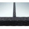 Lauko valgomojo stalas, juodas, 200x150x74cm, poliratanas