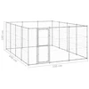 Lauko voljeras šunims, galvanizuotas plienas, 14,52m²