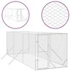 Lauko voljeras šunims, sidabrinis, 2x6x2m, plienas