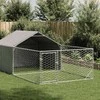 Lauko voljeras šunims su aptvaru, 5x2x1,5m, plienas