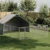 Lauko voljeras šunims su aptvaru, 6x3x1,9m, plienas