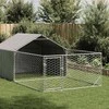 Lauko voljeras šunims su aptvaru, 7x2x1,5m, plienas