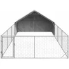 Lauko voljeras šunims su aptvaru, 7x3x1,9m, plienas