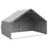 Lauko šunų voljeras su stogeliu, 3x2x1,9 m, cinkuotas plienas