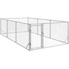 Lauko šunų voljeras su durelėmis, 2x4x1m, cinkuotas plienas
