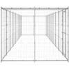 Lauko voljeras šunims su stogu, galvanizuotas plienas, 21,78m²