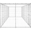 Lauko voljeras šunims su stogu, galvanizuotas plienas, 16,94m²